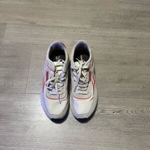 Women's Reebok Leather Legacy AZ White/Orange Color Wave